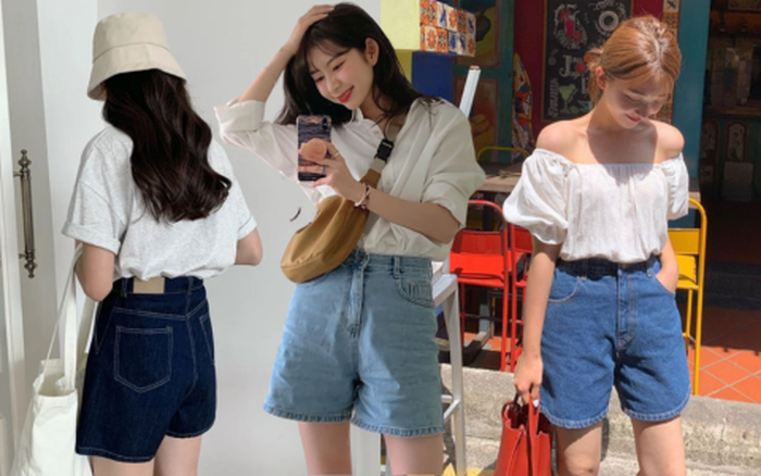 Cách mặc đẹp với quần short denim được ulzzang Hàn ưa chuộng - Ảnh 1.