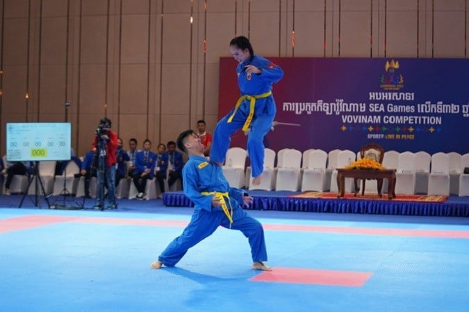Xuất hiện kịch bản hiếm có, võ sĩ Vovinam Việt Nam giành HCV nhờ... bốc thăm - Ảnh 1.