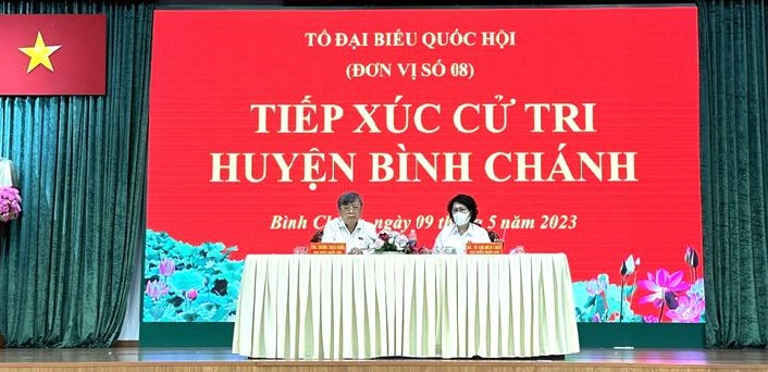 Cử tri huyện Bình Chánh TP.HCM quan tâm đến đường vành đai 3 - Ảnh 1.
