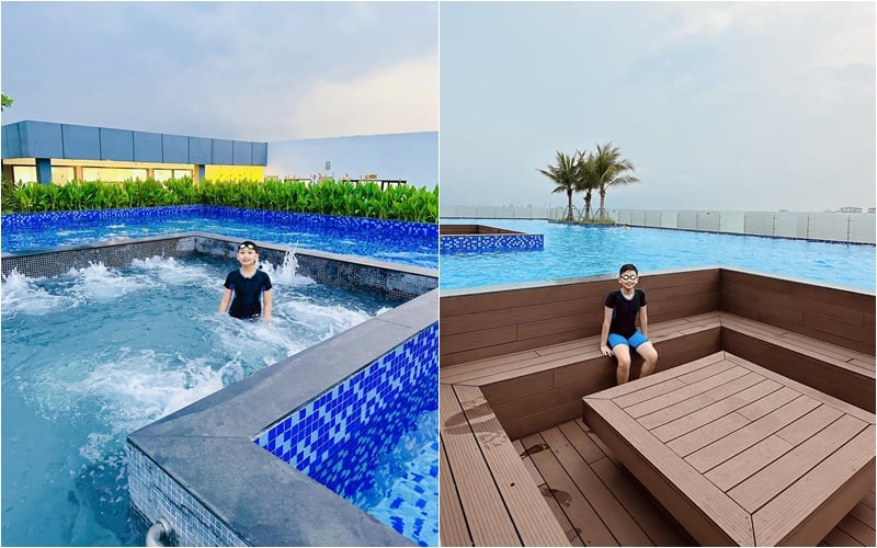 Nữ diễn viên miền Bắc có biệt thự 60 tỷ, mùa hè sung sướng trốn nóng trong bể bơi &quot;resort tại gia&quot; - Ảnh 6.