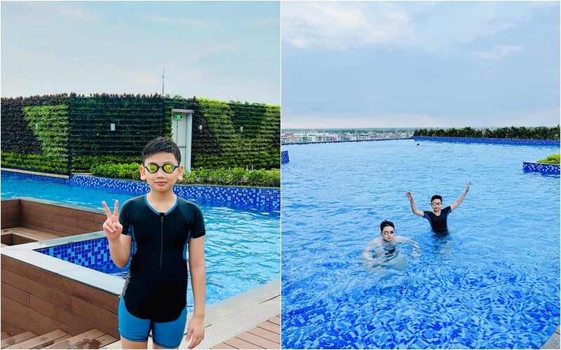 Nữ diễn viên miền Bắc có biệt thự 60 tỷ, mùa hè sung sướng trốn nóng trong bể bơi &quot;resort tại gia&quot; - Ảnh 7.