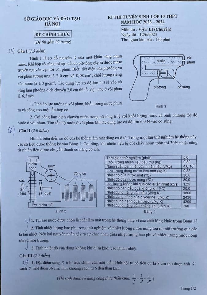 Hà Nội tiếp tục gặp &quot;sự cố&quot;: Tổng điểm đề thi môn Vật lý vào lớp 10 chuyên không đủ 10 điểm - Ảnh 1.