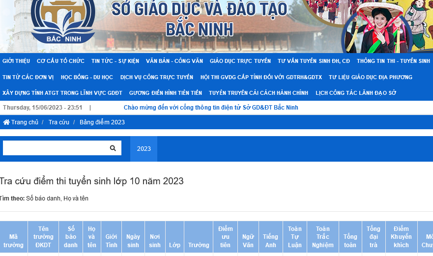 Chi tiết cách tra cứu điểm thi tuyển sinh lớp 10 năm 2023 của các tỉnh, thành mới công bố - Ảnh 4.