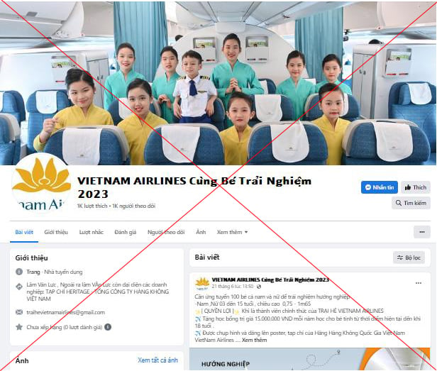 Cảnh báo giả mạo trại hè hướng nghiệp hàng không Vietnam Airlines - Ảnh 1.