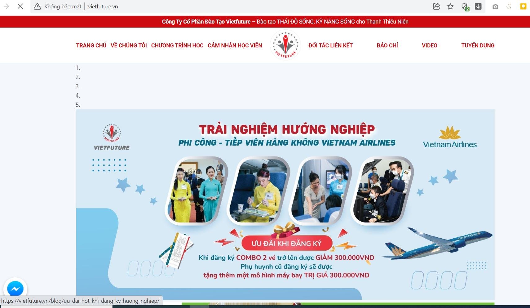 Cảnh báo giả mạo trại hè hướng nghiệp hàng không Vietnam Airlines - Ảnh 2.