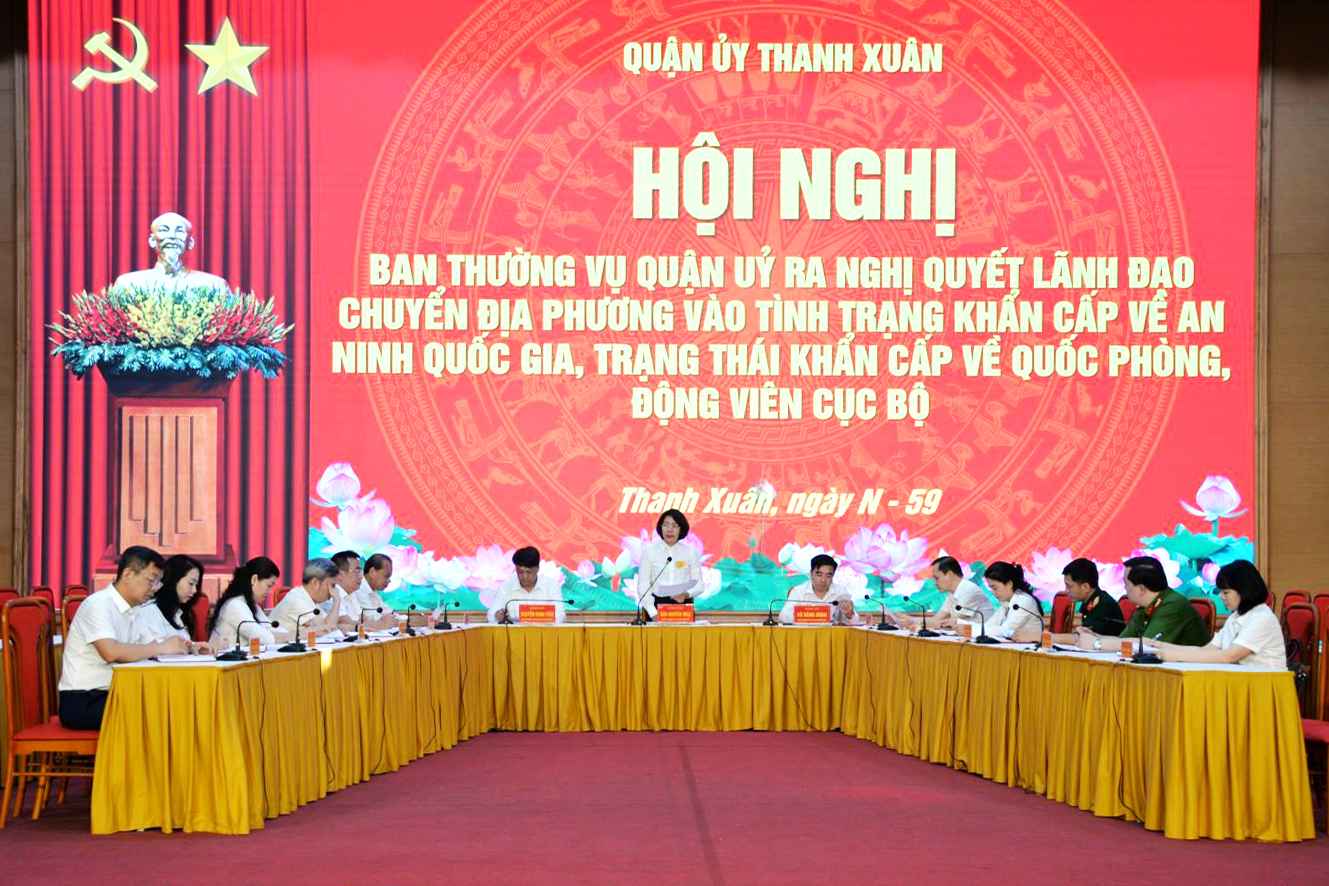 Quận Thanh Xuân: hoàn thành diễn tập khu vực phòng thủ quận năm 2023 - Ảnh 1.