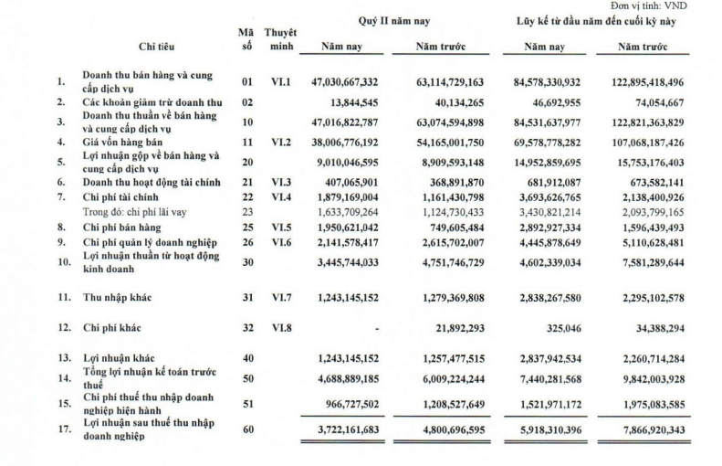 Năng lượng Sơn Hà (SHE): Lãi lũy kế 6 tháng giảm 24,4%, trữ tiền giảm sút - Ảnh 1. Năng lượng Sơn Hà (SHE): Lãi lũy kế 6 tháng giảm 24,4%, trữ tiền giảm sút - Ảnh 1.