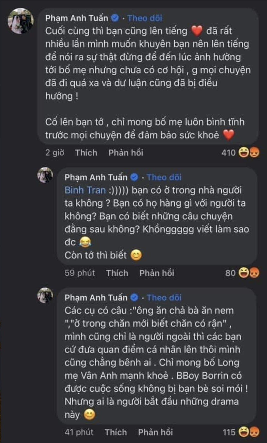 Bị &quot;ném đá&quot; vì bênh vực chồng cũ Diệp Lâm Anh, diễn viên Phạm Anh Tuấn công khai xin lỗi - Ảnh 3.