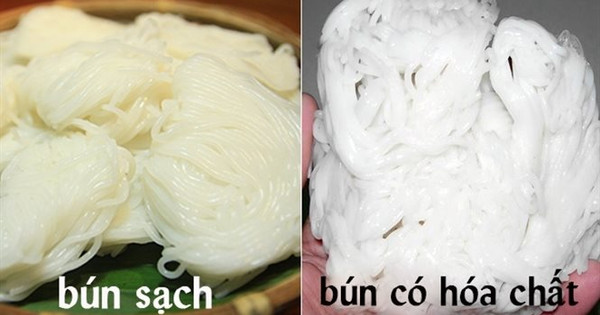 Cách nhận biết bún, phở an toàn - Ảnh 1.