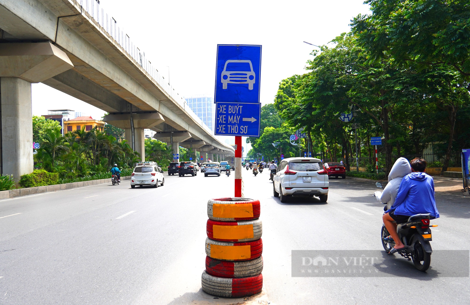 Lộn xộn phân làn đường Nguyễn Trãi: Có cũng như không - Ảnh 4.