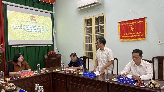 Phó Chủ tịch Trung ương Hội Nông dân Việt Nam làm việc với Hội Nông dân tỉnh Thừa Thiên Huế - Ảnh 2.