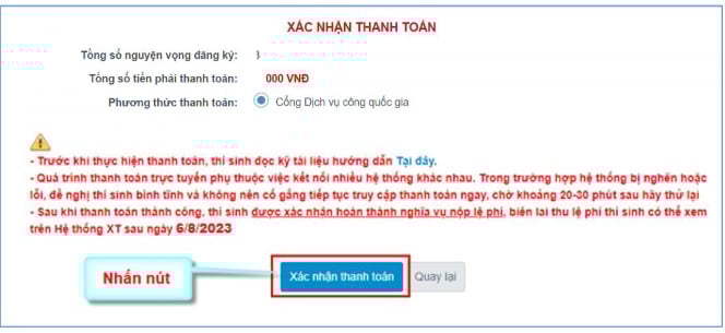 Cách thanh toán nguyện vọng 2023 bằng ngân hàng Mbbank, Vietcombank, Vietinbank - Ảnh 3.