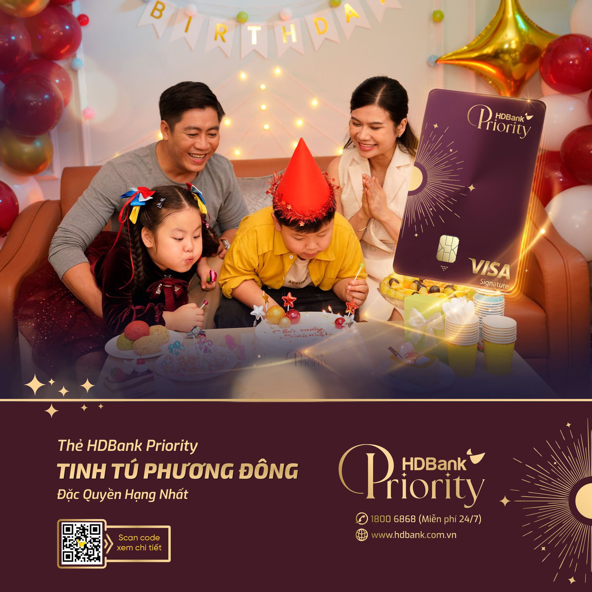 Thẻ tín dụng HDbank Priority – Tinh Tú Phương Đông: Sắc đỏ rượu vang đẳng cấp - Ảnh 1.