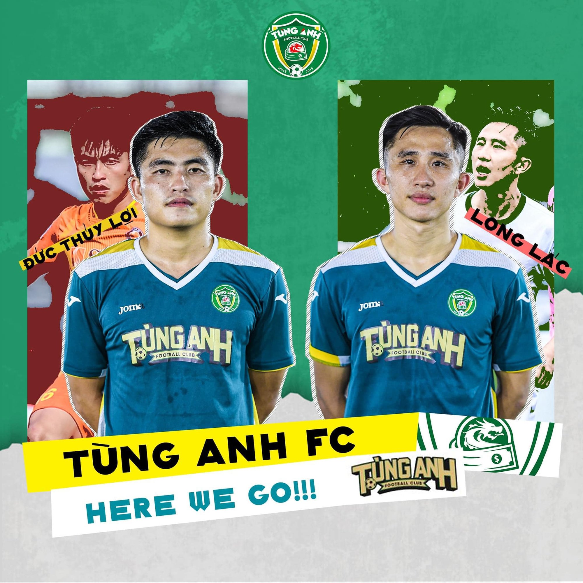 Đức &quot;Thuỷ Lợi&quot; cùng Long &quot;Lác&quot; là những cái tên tiếp theo cập bến FC Tùng Anh.
