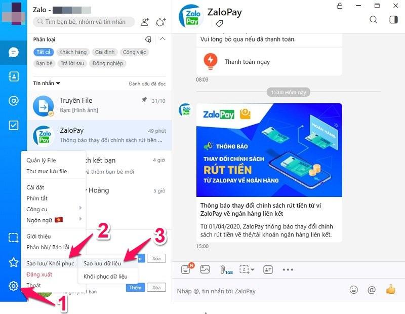 Cách Sao lưu và Phục hồi tin nhắn Zalo trên PC chỉ trong 1 phút - Ảnh 4.