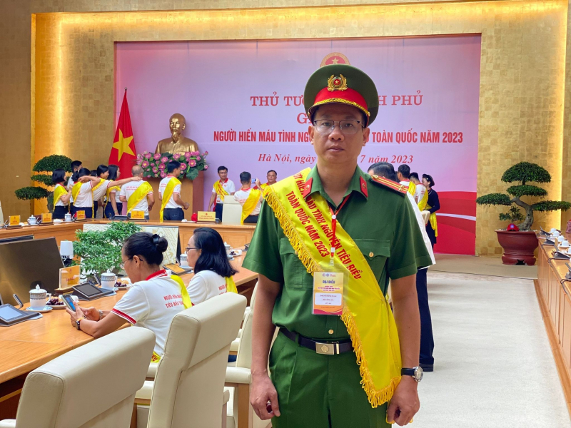 Những chiến sĩ Công an tiêu biểu trong hiến máu tình nguyện - Ảnh 4.
