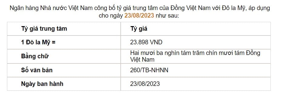 Tỷ giá USD hôm nay 23/8: USD trong nước vọt tăng mạnh - Ảnh 2.