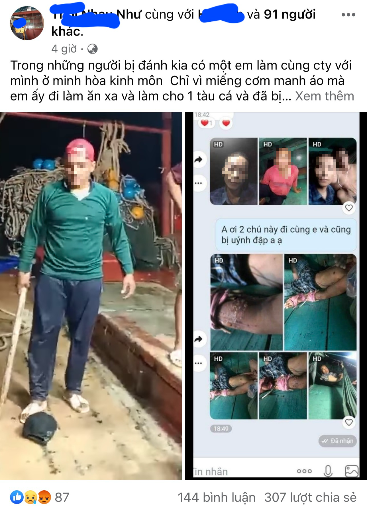 Xác minh clip 4 ngư dân theo tàu cá bị đánh dã man trên biển - Ảnh 1.