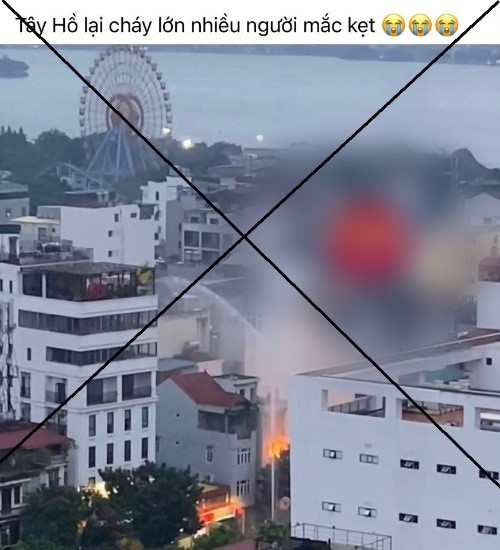 Công an lên tiếng việc nhiều người mắc kẹt trong vụ cháy ở ở Tây Hồ, Hà Nội - Ảnh 1.