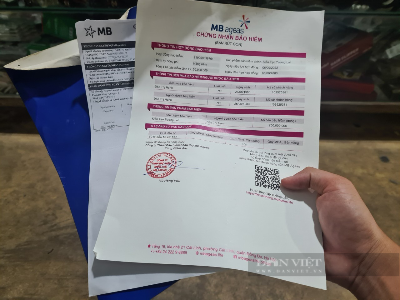 Đến ngân hàng MB gửi tiết kiệm, khách hàng tá hỏa nhận lại chứng nhận bảo hiểm - Ảnh 6.