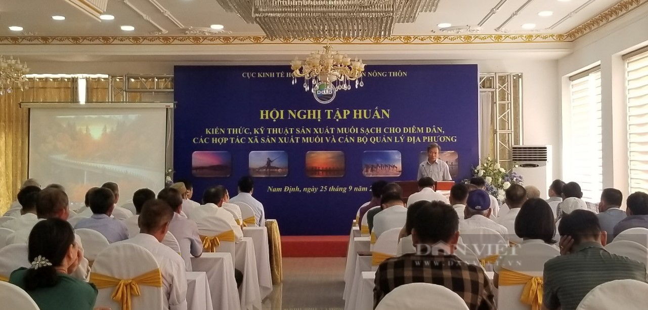 Diêm dân dự tập huấn kiến thức, kỹ thuật về sản xuất muối sạch - Ảnh 1.
