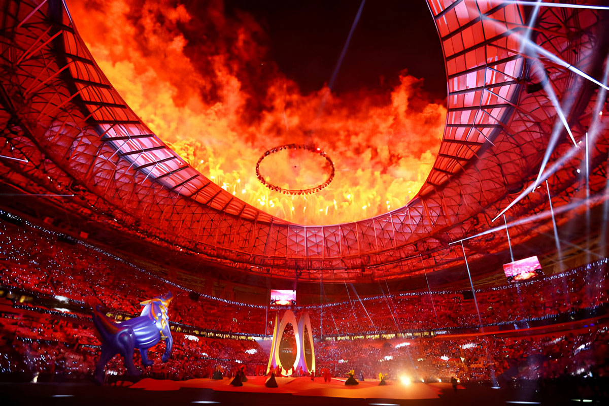 Chùm ảnh lễ khai mạc Asian Cup 2024: Lung linh huyền ảo- Ảnh 11.