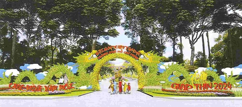 "Cá chép hoá rồng" tại Hội hoa Xuân Tao Đàn- Ảnh 1.