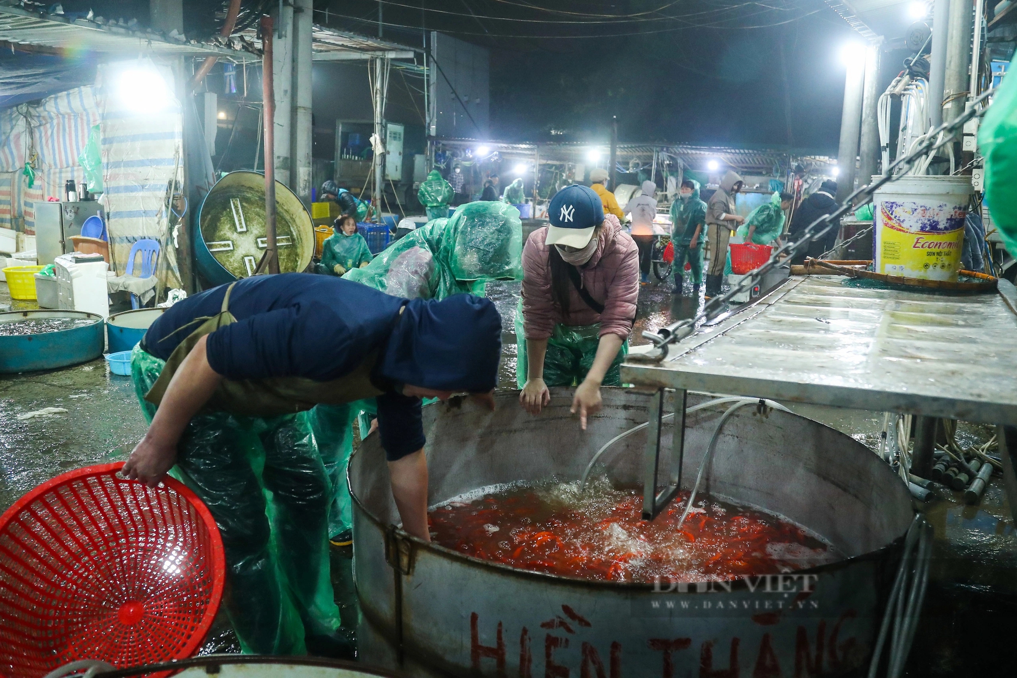 Chợ cá lớn nhất Thủ đô ngập tràn sắc đỏ, bán xuyên đêm trước ngày ông Công, ông Táo về trời- Ảnh 8.