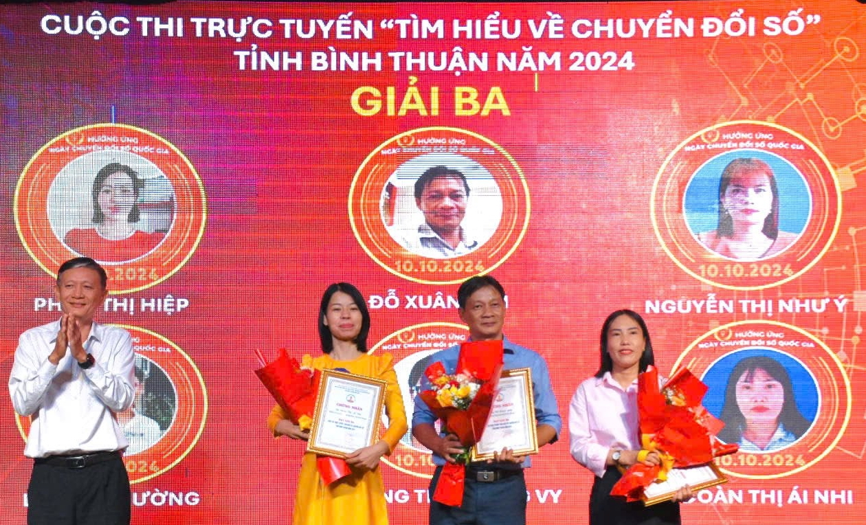 Trao thưởng cuộc thi trực tuyến "Tìm hiểu về chuyển đổi số" tỉnh Bình Thuận năm 2024 - Ảnh 3.