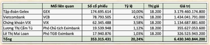 Bất ngờ xuất hiện 'người chủ' lớn mới của Eximbank - Ảnh 1.