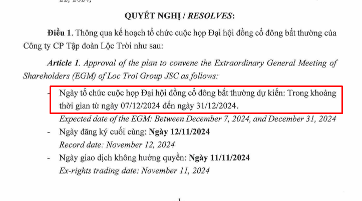 Lộc Trời triệu tập ĐHĐCĐ bất thường bàn chuyện - Ảnh 1.