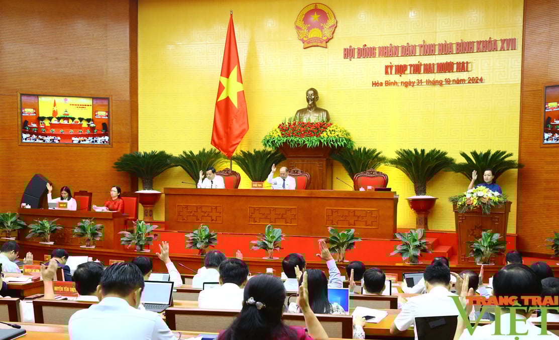 Hòa Bình thông qua 14 Nghị quyết quan trọng phát triển kinh tế - xã hội - Ảnh 1.