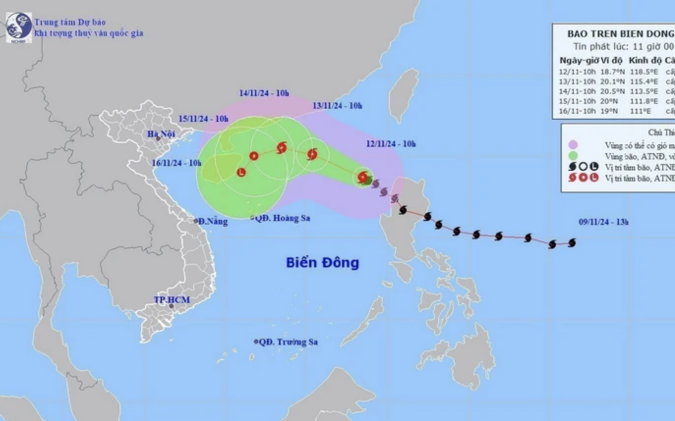 Siêu bão Man-yi giật cấp 15 sẽ vào Biển Đông đêm nay - Ảnh 2.