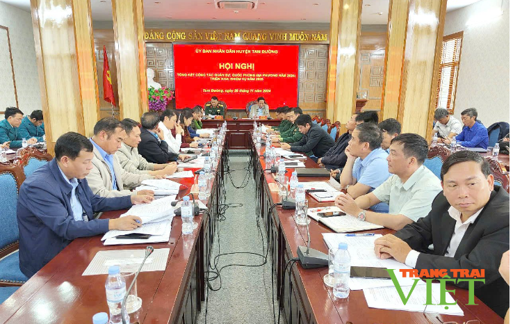 Lai Châu: Tam Đường tổng kết công tác quân sự, quốc phòng địa phương năm 2024 - Ảnh 1.
