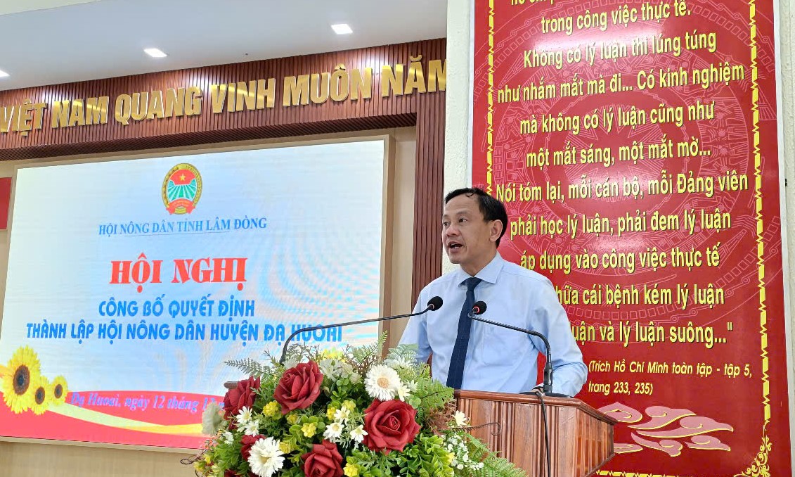 Lâm Đồng: Thành lập Hội Nông dân huyện Đạ Huoai sau sáp nhập 3 huyện - Ảnh 1.