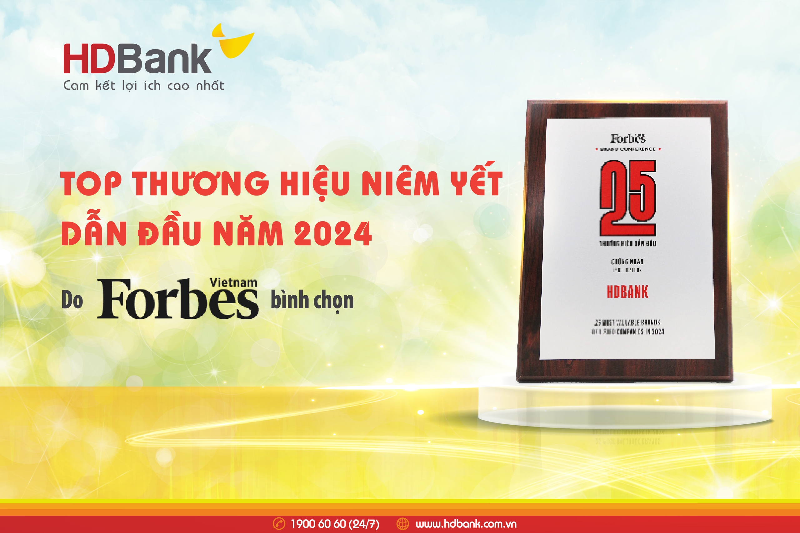 Forbes vinh danh HDBank Top 25 thương hiệu niêm yết dẫn đầu năm thứ 6 liên tiếp - Ảnh 1.