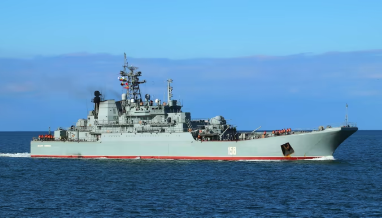 Ukraine đánh trúng tàu đổ bộ của Nga trên Biển Đen- Ảnh 1.