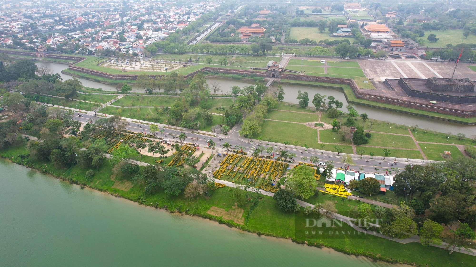 Người dân xứ Huế "đội mưa" săn cây cảnh hạ giá trong ngày 30 Tết- Ảnh 1.
