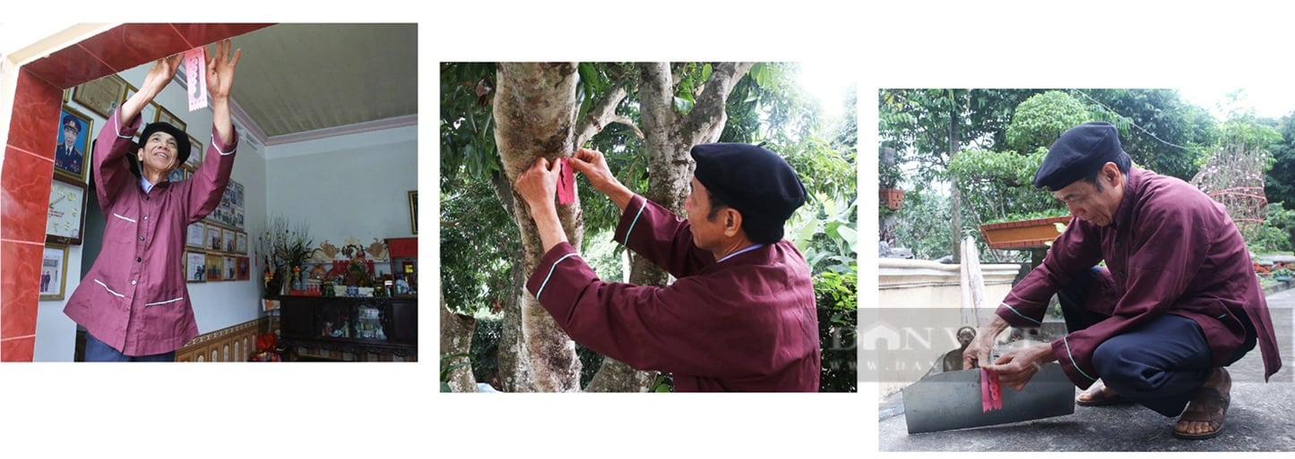 Tết Nguyên đán, người Cao Lan dán giấy đỏ khắp nhà, vườn tược, dụng cụ lao động- Ảnh 3.