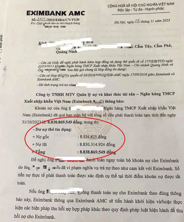 Vụ nợ 8,5 triệu tính lãi thành 8,8 tỷ đồng: Chủ tịch, Tổng Giám đốc Eximbank nhận chỉ đạo 