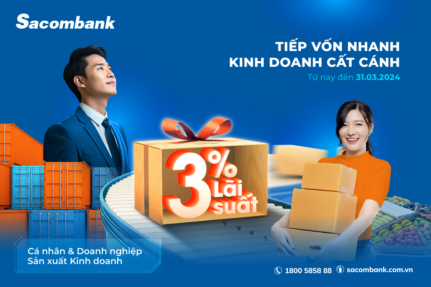 Vay vốn siêu ưu đãi với lãi suất chỉ từ 3% tại Sacombank- Ảnh 1.