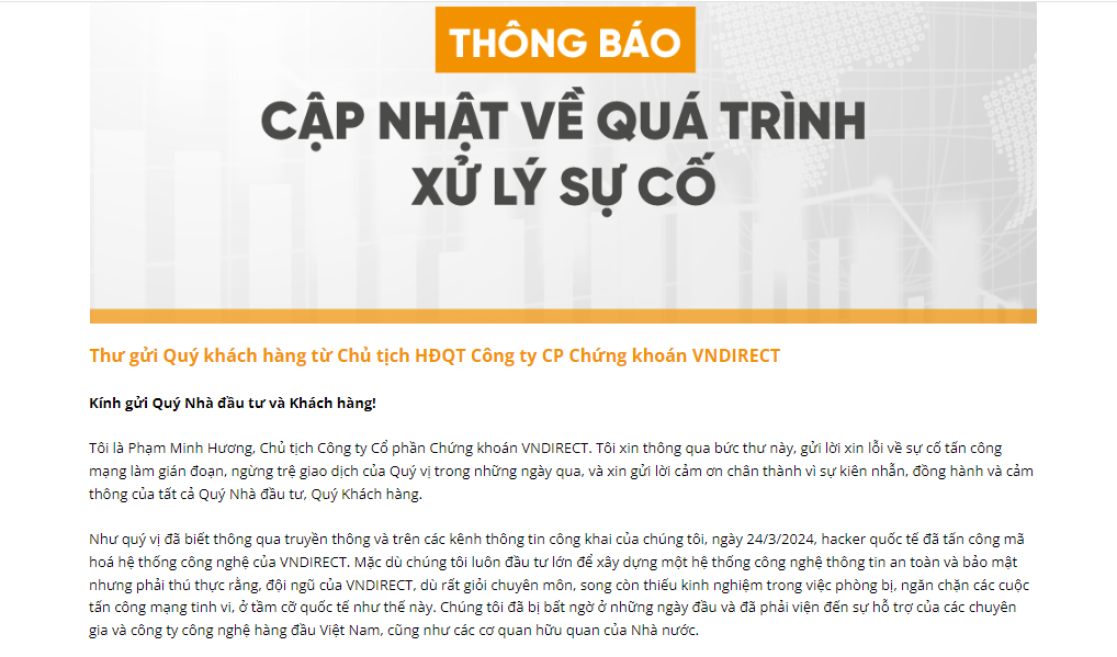 Chủ tịch Phạm Minh Hương "thừa nhận": Đội ngũ VNDirect thiếu kinh nghiệm phòng bị- Ảnh 1. Chủ tịch Phạm Minh Hương "thừa nhận": Đội ngũ VNDirect thiếu kinh nghiệm phòng bị- Ảnh 1.