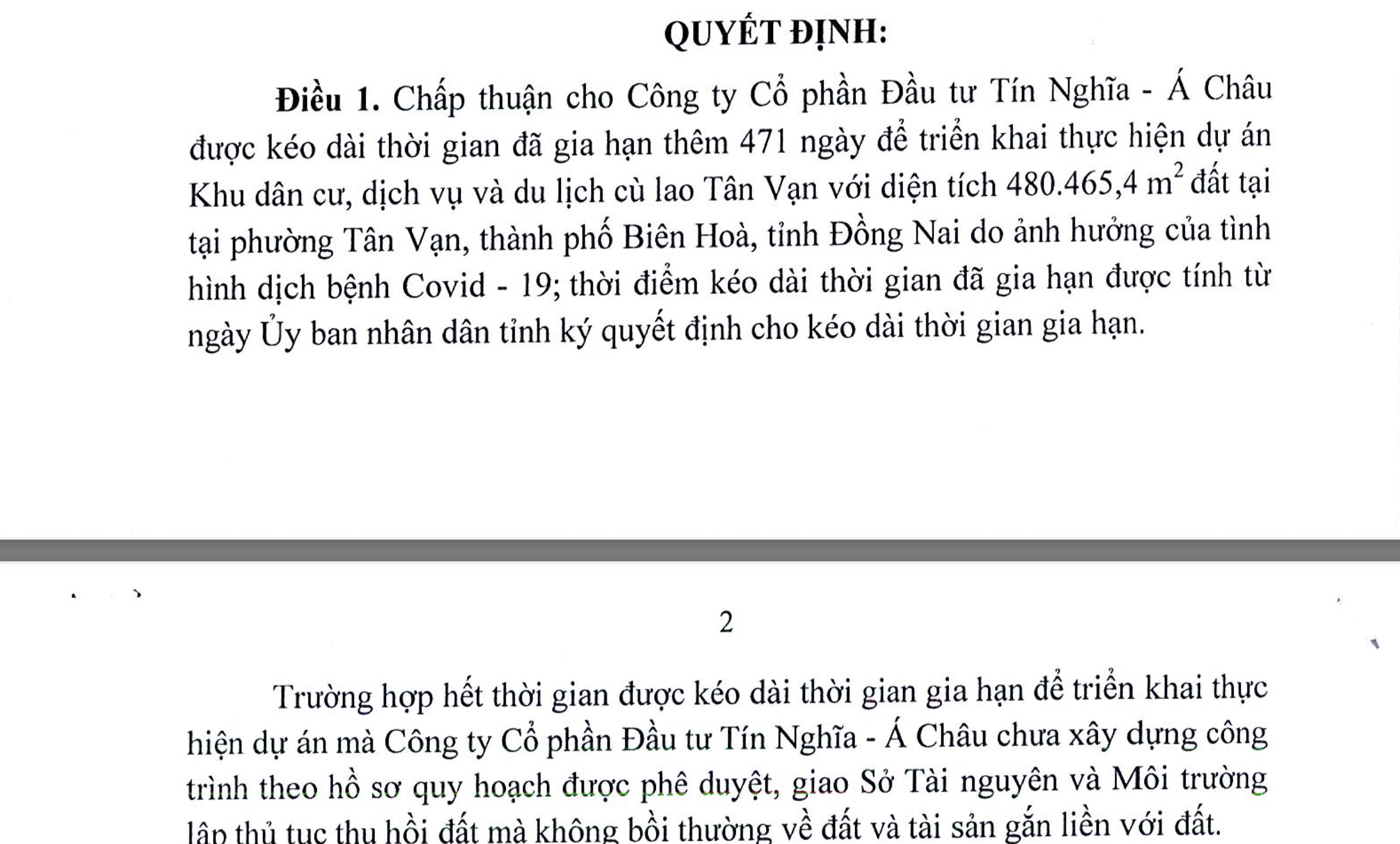 Dự án trên cù lao tại Đồng Nai có thêm thời gian sử dụng đất - Ảnh 1.