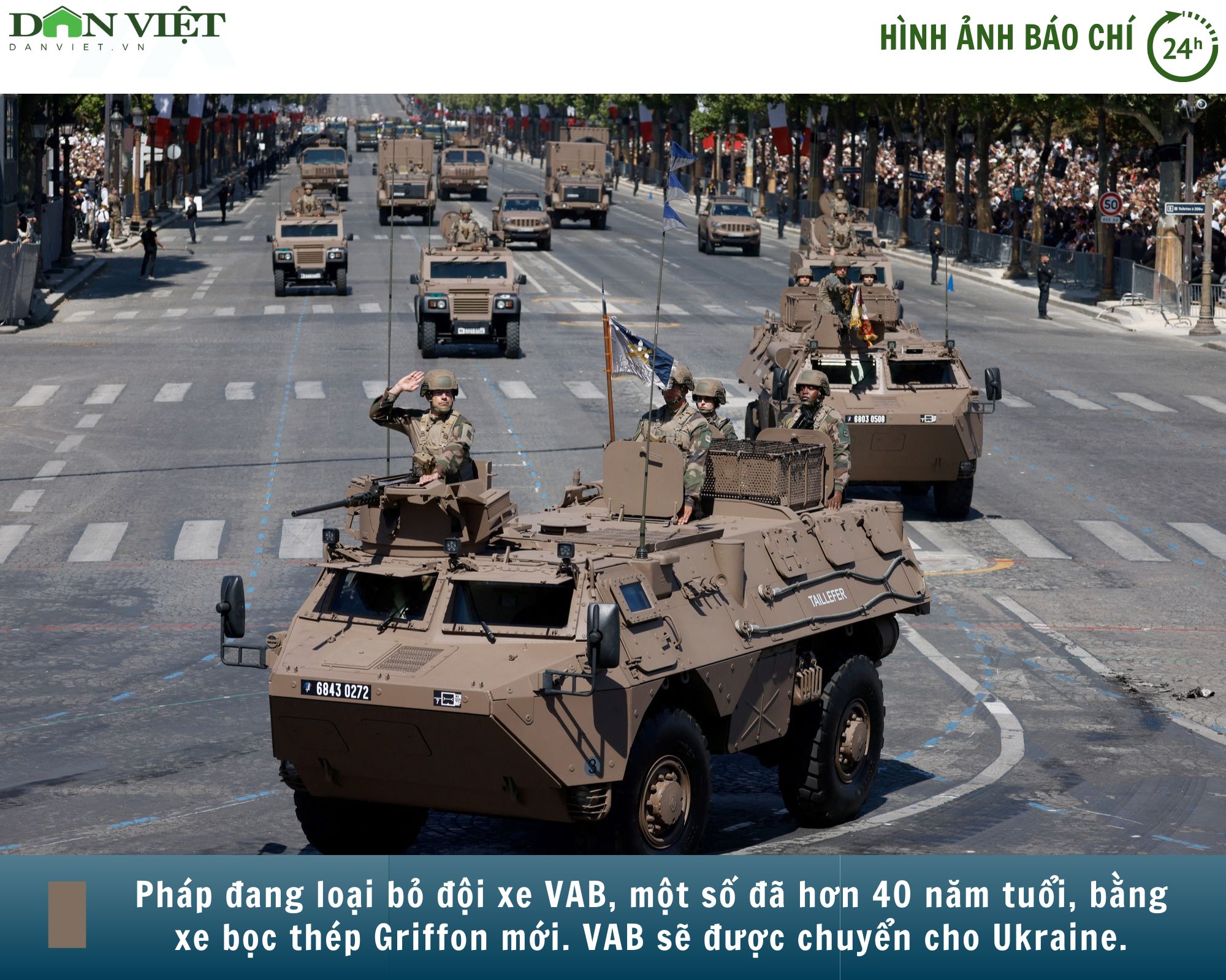 Hình ảnh báo chí 24h: Pháp chuyển xe bọc thép có tuổi thọ hơn 40 năm tuổi cho Ukraine- Ảnh 1.