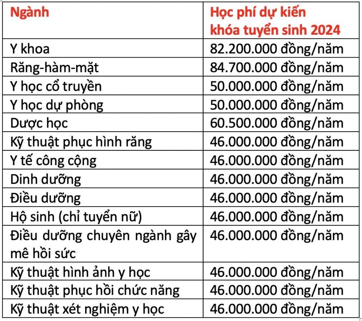 Học phí các ngành khoa học sức khỏe tại TP.HCM như thế nào?- Ảnh 1.