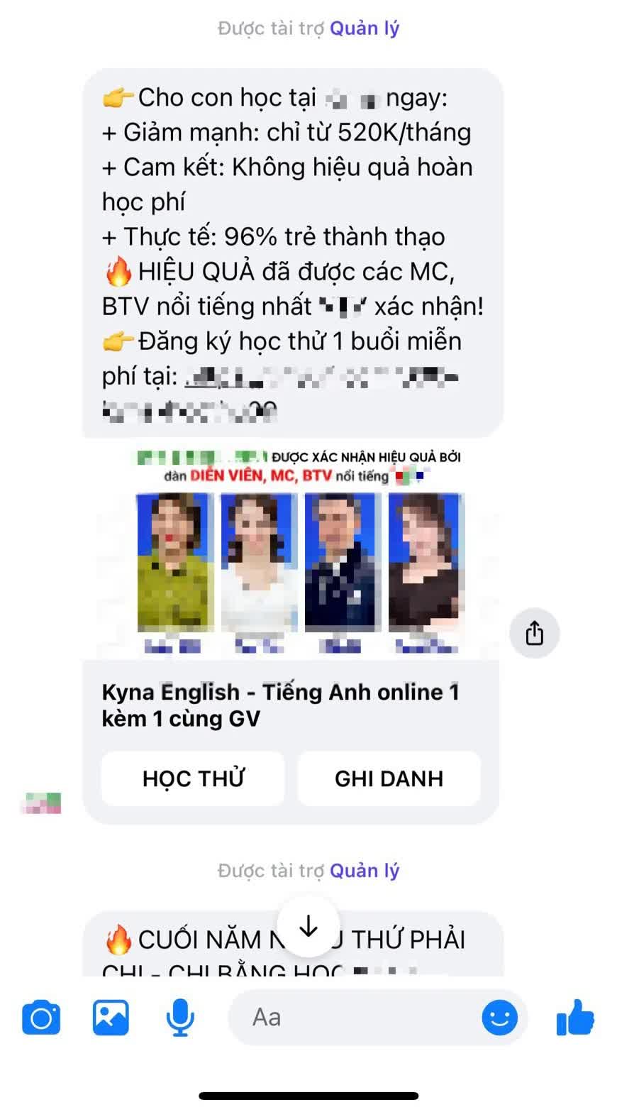 Đủ chiêu quảng cáo dụ phụ huynh "vào tròng" của trung tâm tiếng Anh- Ảnh 1.