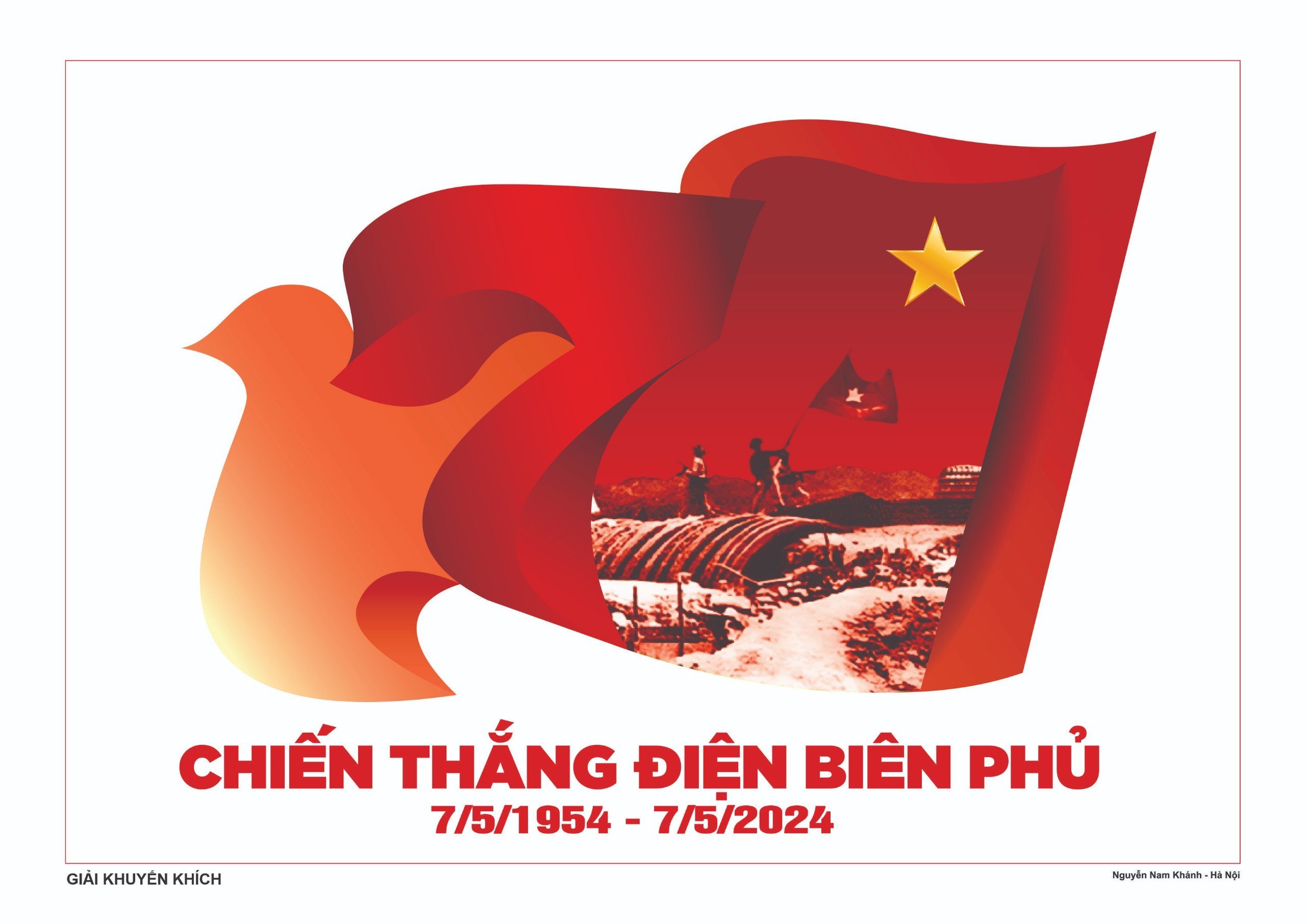 15 bức tranh cổ động xuất sắc nhất về 70 năm Chiến thắng Điện Biên Phủ- Ảnh 4.
