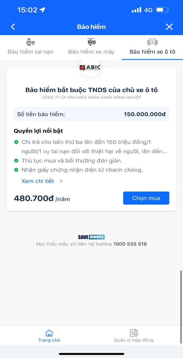 Bảo hiểm Agribank hợp tác SaveMoney triển khai Bảo hiểm bắt buộc trách nhiệm dân sự chủ xe ô tô trên nền tảng Zalopay- Ảnh 3.