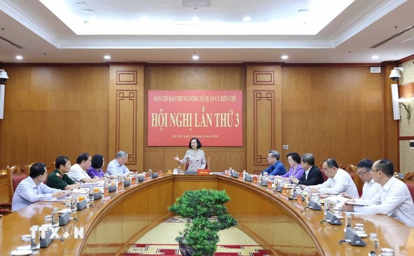 Thường trực Ban Bí thư chủ trì hội nghị Ban Chỉ đạo Trung ương về quản lý biên chế- Ảnh 1.