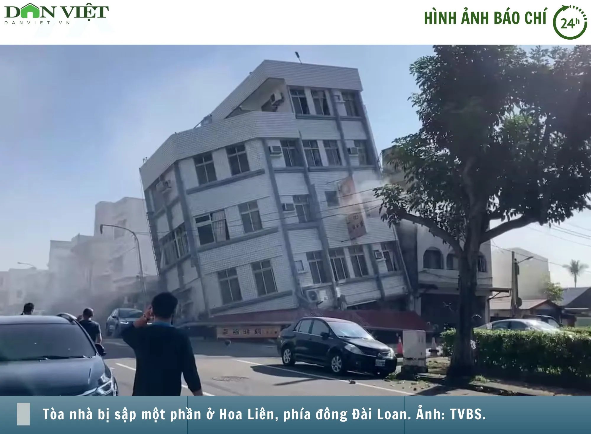 Hình ảnh báo chí 24h: Động đất mạnh ở Đài Loan khiến nhiều ngôi nhà bị sập, nghiêng- Ảnh 1.